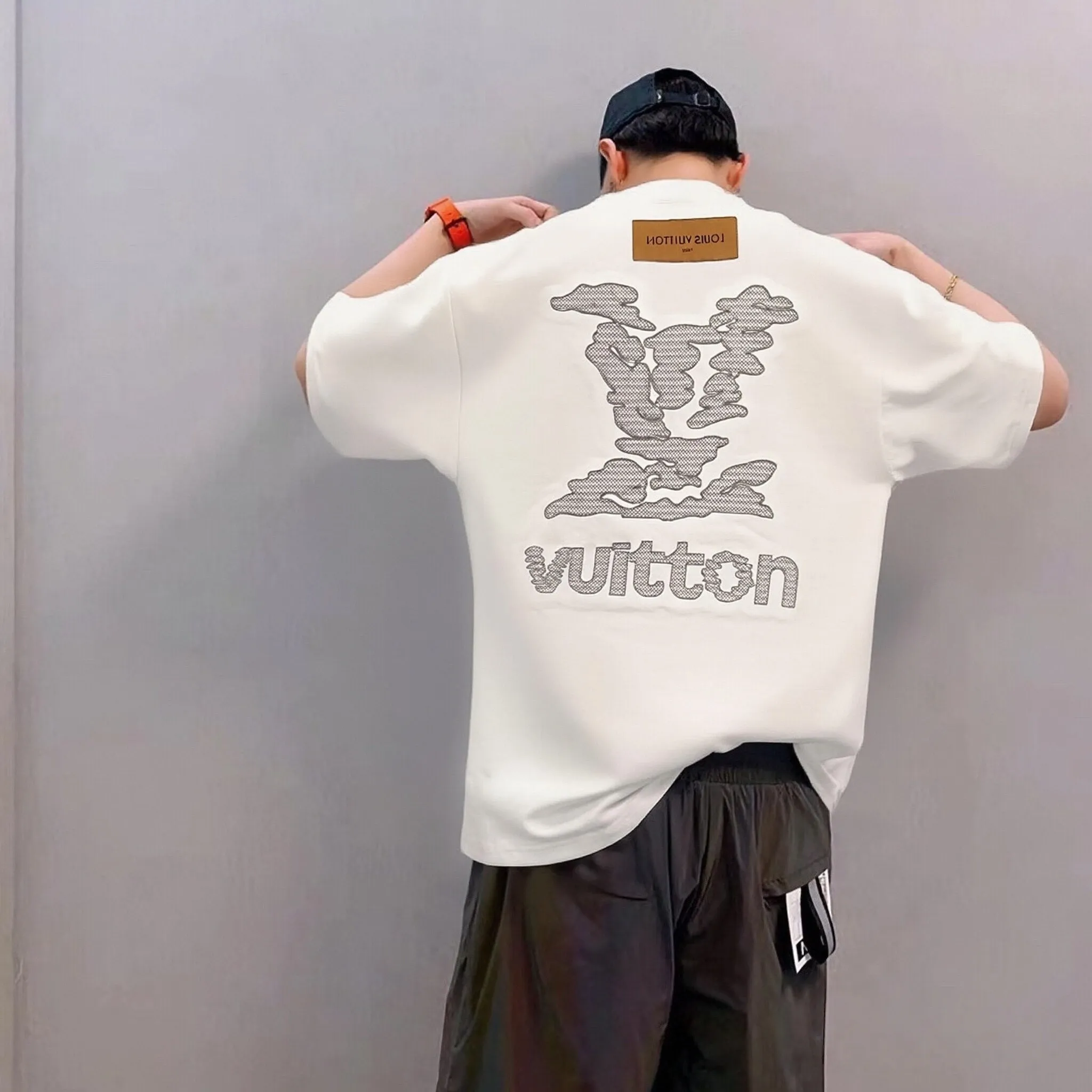 Louis Vuitton/Louis Vuitton cloud letter logo short sleeves